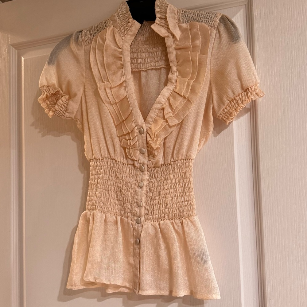 Ruffle Cinch Blouse